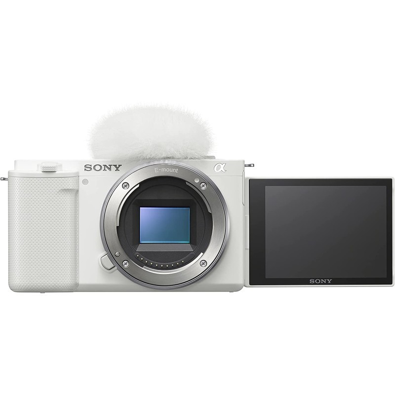 Sony 索尼 Alpha ZV-E10 - APS-C 可互换镜头无反镜 Vlog 相机 - 白色 仅机身