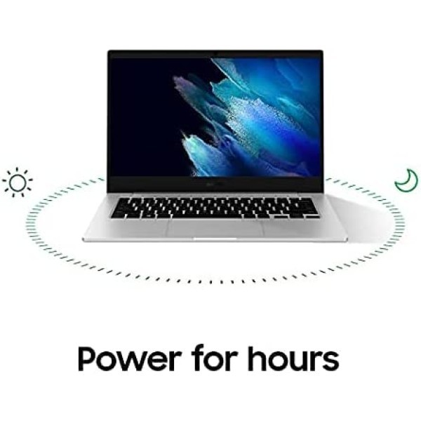 Samsung 三星 Galaxy Book Go 笔记本电脑PC 电源性能 18小时电池紧凑轻便防震设计 WFH Ready WiFi 5,银色,128GB